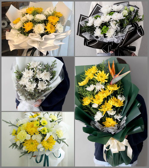 江苏泰州泰兴市河失镇同心村白事花束代送